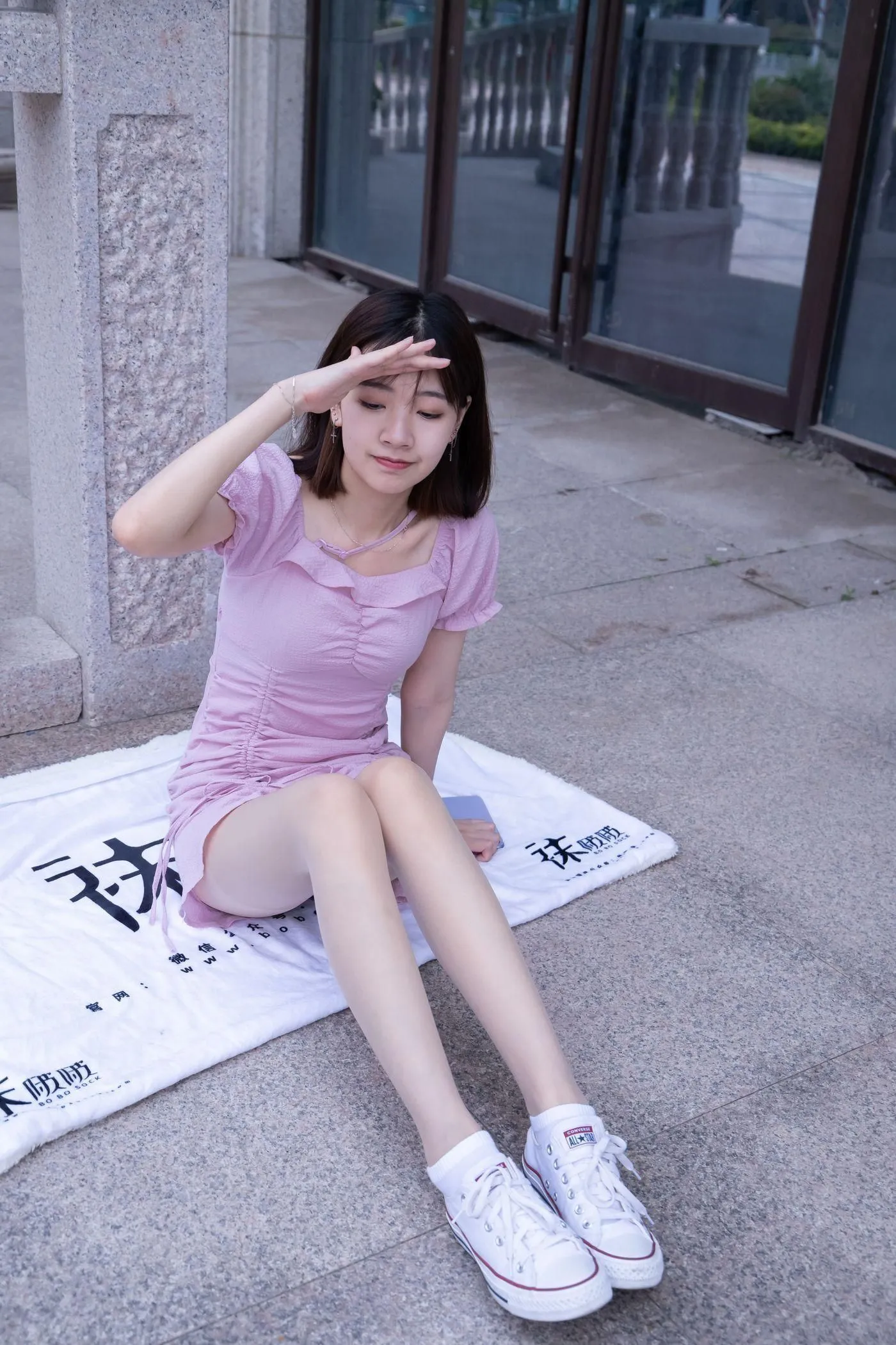 [BoBoSocks袜啵啵]NO.001 小甜豆-帆布鞋、白棉袜、肉丝 [138P]插图8
